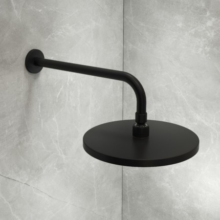 Shower watering can Iddis Optima Home, upper round, black matte-3