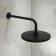 Shower watering can Iddis Optima Home, upper round, black matte