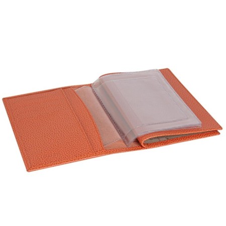 Cover for auto documents, department for passport, cards, color orange-2