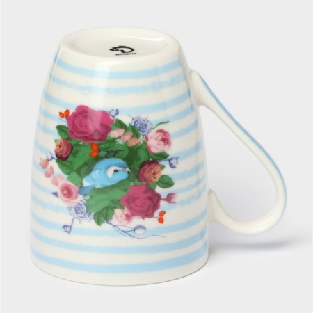 Porcelain share mug "Bird in flowers", 350 ml-3