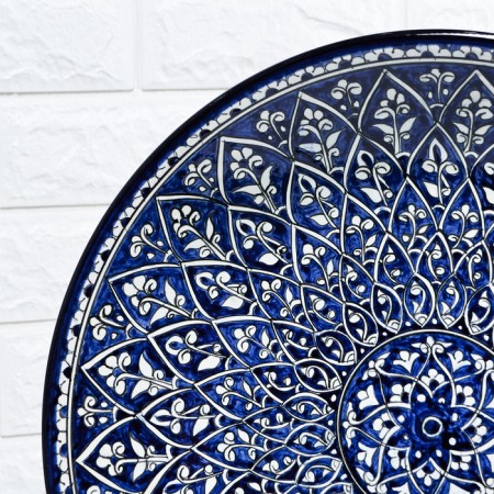 Largan Rishtan ceramics "Kalam", 42 cm, blue-3