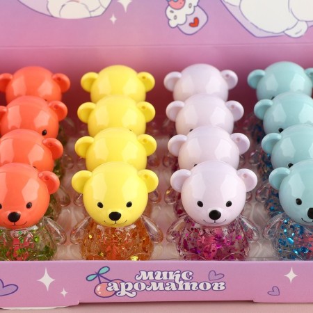Lip gloss "Merry Bear", 10 g, mix-2