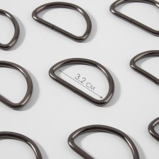 Semi -ring for bags, d = 32 mm, thickness - 3 mm, 10 pcs, color kikel