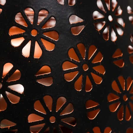 Summary Metal for 1 candle "Chamomile" black with gold 11.5x17x17 cm-3