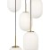 Suspended lamp Freya FR1012PL-05BS Sharlot, 490x490x3440 mm, E14, 5x40W, brass color