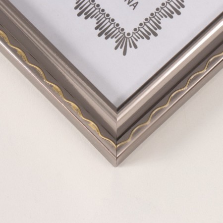 Photo frame Plastic A4 Format "Wave line on silver" 1.3x23.4x32 cm-1
