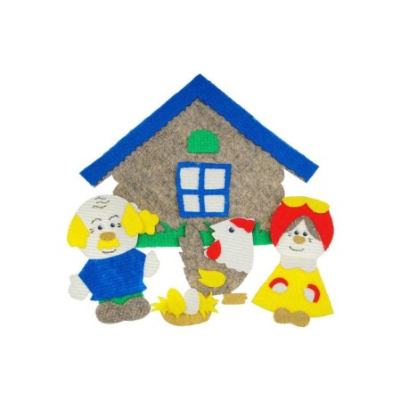 Set of didactic "Ryaba chicken", with a gaming field, 10 details-1