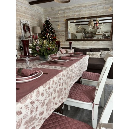 Nordic Holiday tablecloth, size 150x220 cm, beige color-4