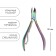 Manicure nippers for cuticle, 9.5 cm, blade length - 10 mm, chameleon color
