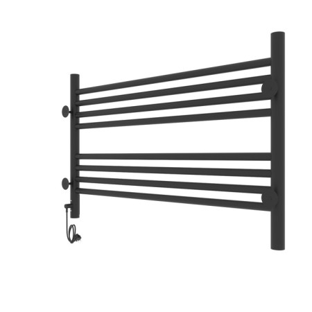 Towel electric heated Laris Olivia Chkch8, 800x500 mm, 8 crossbars, right, black-14