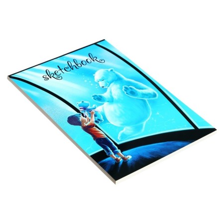Sketchbook A5 48 sheets "Boy with a bear", KBS, Cardboard cover, OFSET BOCT 70 g/m2-1