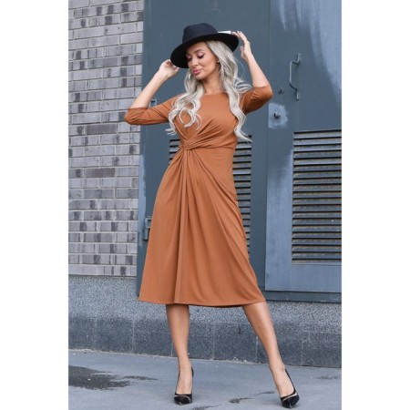 Female dress, size 46, mustard color-4