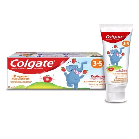COLGATE "strawberry", nursery, from 3-5 years old, with fluoride, 60 ml