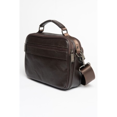 Bag Cross-Body Men, genuine leather de-gosa brown, 23x10x19 cm-3