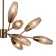 Lamp on the rod 12x60W E14, size 105x105x49 cm