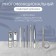 Manicure set, 8 items, in a plastic case, lilac color
