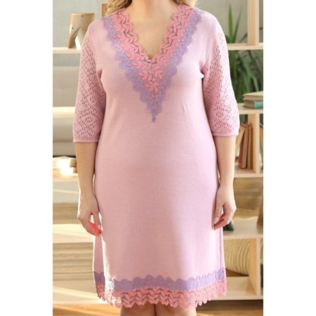 Women's dress, size 54, pink color-11
