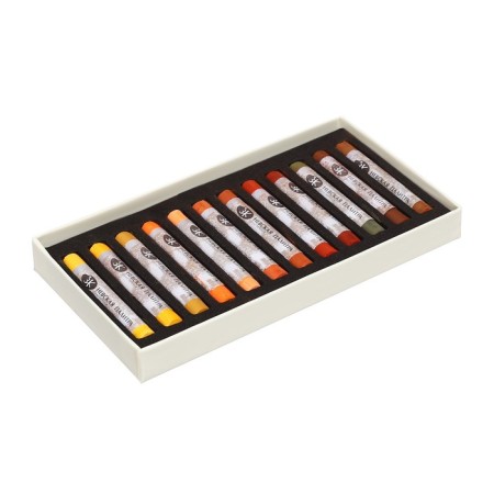 Pastel dry, set 12 colors, Soft, ZHK "Sonnet" "Earth Tones", D-8 mm /L-60 mm round section, art, 7141244-3
