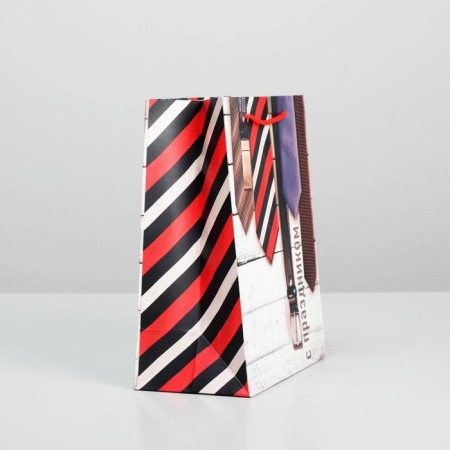 Package Gift Laminated Vertical, packaging, "Happy holiday", Ml 23 x 27 x 8 cm-2