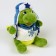 Soft toy "Dragon", in a sweater with a snowflake, 17 cm, green color