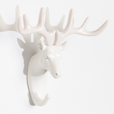 Nast-Hall decor "Deer" 16.5 x 16 cm, white-3