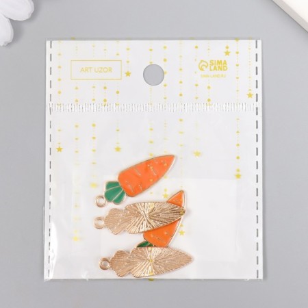 Decor for creativity Metal "Carrots" Emal 3x1.1 cm-4