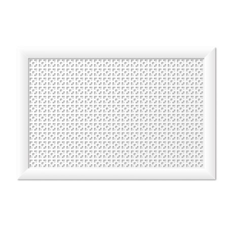 Radiator screen, Damascus, White, 90x60 cm