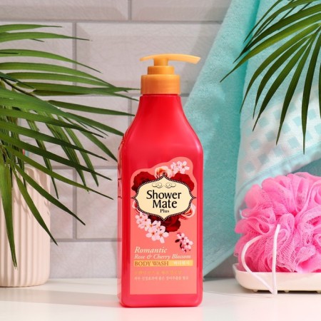 Shower Mate shower gel rose and cherry color, 550 ml
