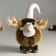 Interior doll "Losik in a white cap, golden horns" 21x18x35.5 cm