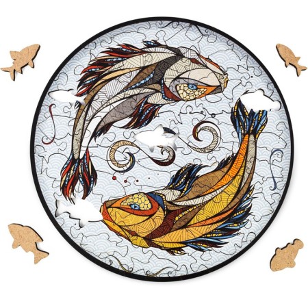 Wooden figured puzzle EWA "KOI KOI", 20 × 20 cm-7