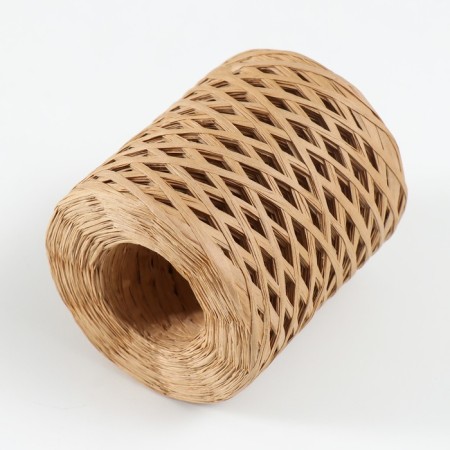 Yarn 100% cellulose "Softino raffia color" tape, natural 200m ± 2m 120 g-1