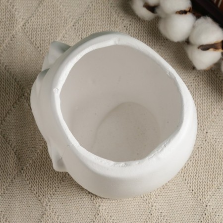 Figure pot "Girl's head" white, 16x14x16cm-4