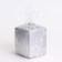 Candle "Square" in the candlestick of gypsum, 5x6cm, silver