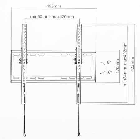 Broat Crocktein Ultramounts UM832T Black 32 "-55" Max.35kg wall tilt-4
