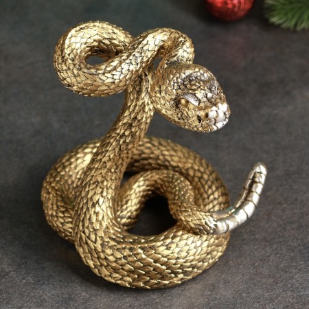 Figure "Gremie Snake" 13x10x14cm, bronze with silver-3