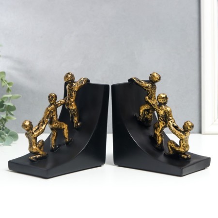 Book holders "constrained by one chain" set 2 pcs 14.5x8.2x12.8 cm-1