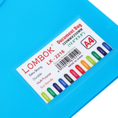 A4 Velcro folder, 180 md, with extension, make-up pockets, mix-10