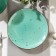 Porcelain plate flat dots menta, d = 16.5 cm, turquoise color
