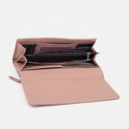 Women's wallet on magnets, pink color-4
