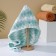 Cup for drying the hair of a shade, microfiber, with a button, the color is green