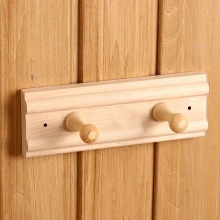 Ban "Classic" 2 hooks, linden, 20x2.5x6.5 cm-3