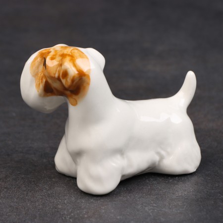 Porcelain figurine "Silicham Terrier Ear", 5 cm, copyright painting-3
