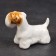 Porcelain figurine "Silicham Terrier Ear", 5 cm, copyright painting