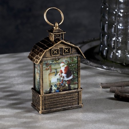 LED figure "Santa Claus with gifts" 7.5 × 14 × 4.2 cm, plastic, batteries AG13x3, glow warm white-1