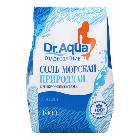 Sea salt dr.Aqua natural in p/floor, 5 packages 1 kg