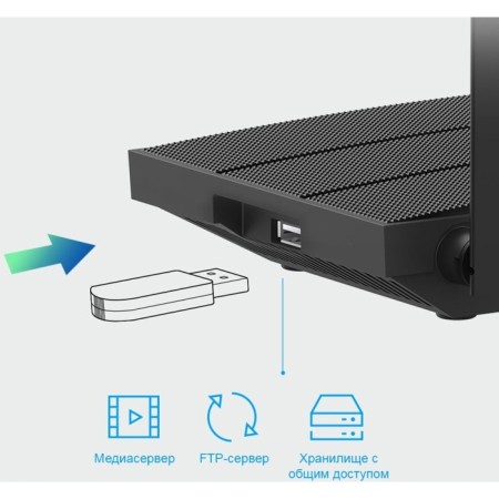 Wireless TP-Link Archer C6U AC1200, 1000 Mbps, 4 ports, 4G Ready, Black-5