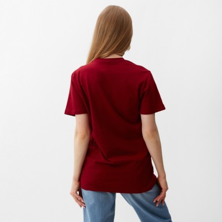 Female T -shirt, burgundy color, size 48-3