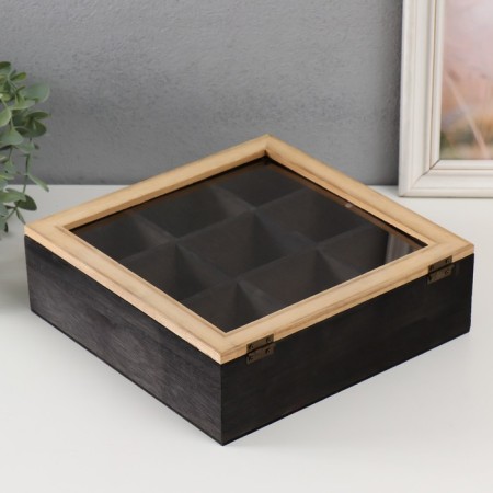 Casket tree with divisions "Square" 24x24x7.5 cm-3