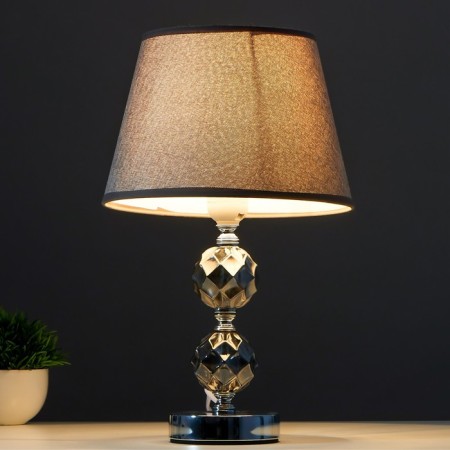Table lamp 16715/1br E27 40W chromium/brown 22.5x22.5x36 cm Risalux-1