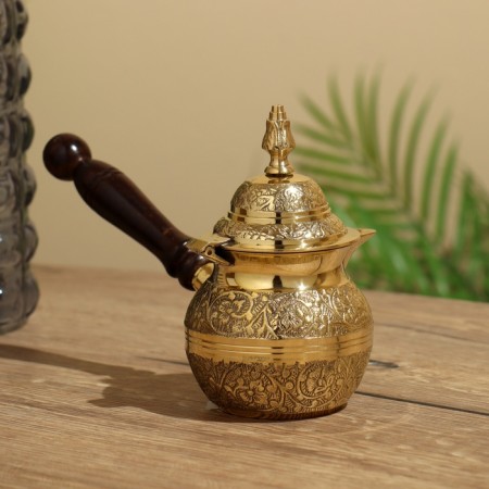 Turk with a lid 20x11x14 cm, brass-2